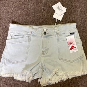 Cello Jean Shorts Frayed Hem